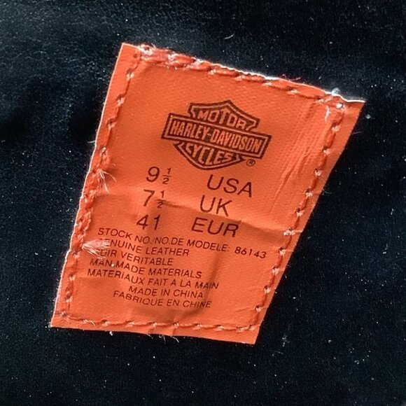 HARLEY DAVIDSON LEATHER STUDDED BOOTS NWOT - Picture 5 of 8